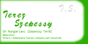 terez szepessy business card