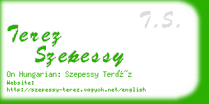 terez szepessy business card